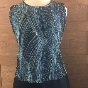 PLISSE SLeeveless tank top black blue green M